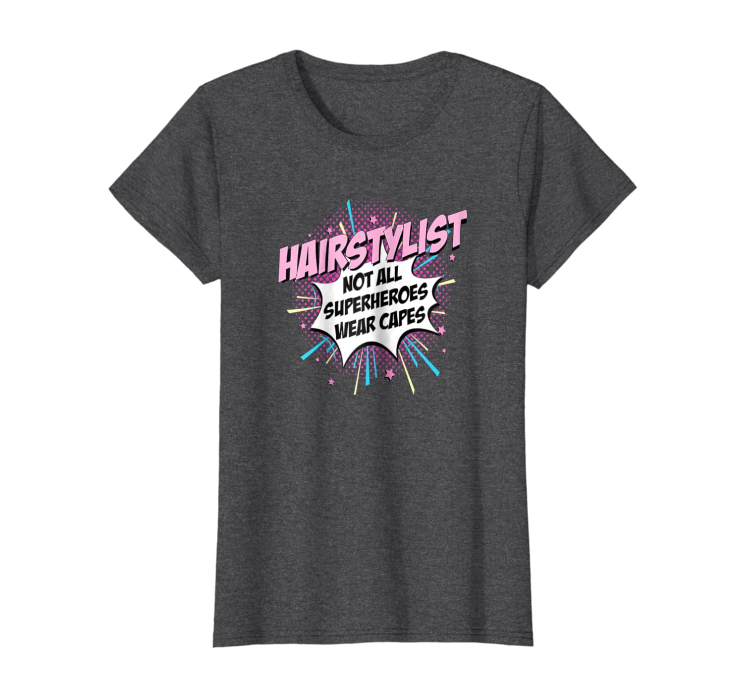 Amazon Com Hairstylist Superhero Shirt Comic Tee Fun Hair Salon