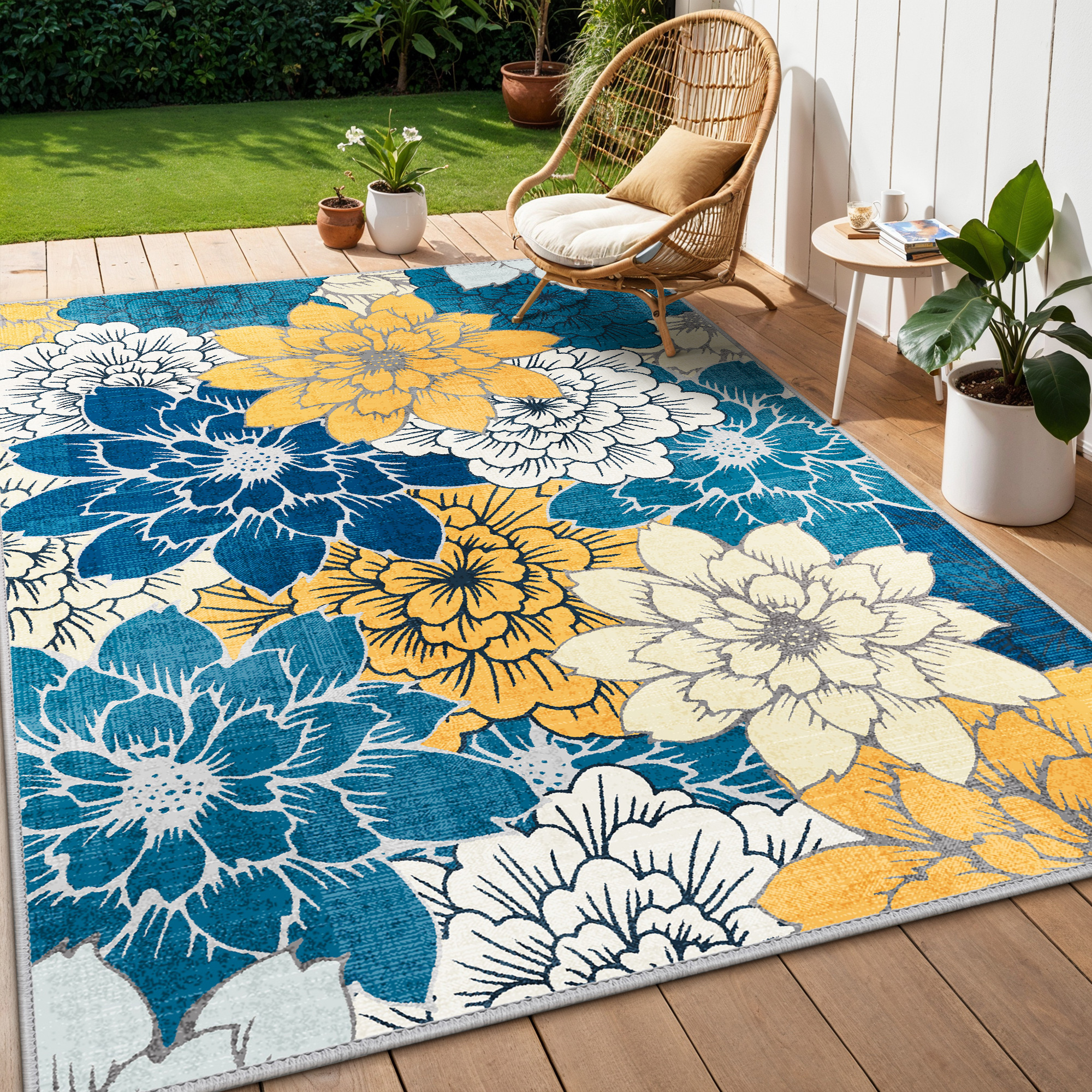 Amazon.com: GENIMO Indoor Outdoor Area Rug 5' X 7' Waterproof