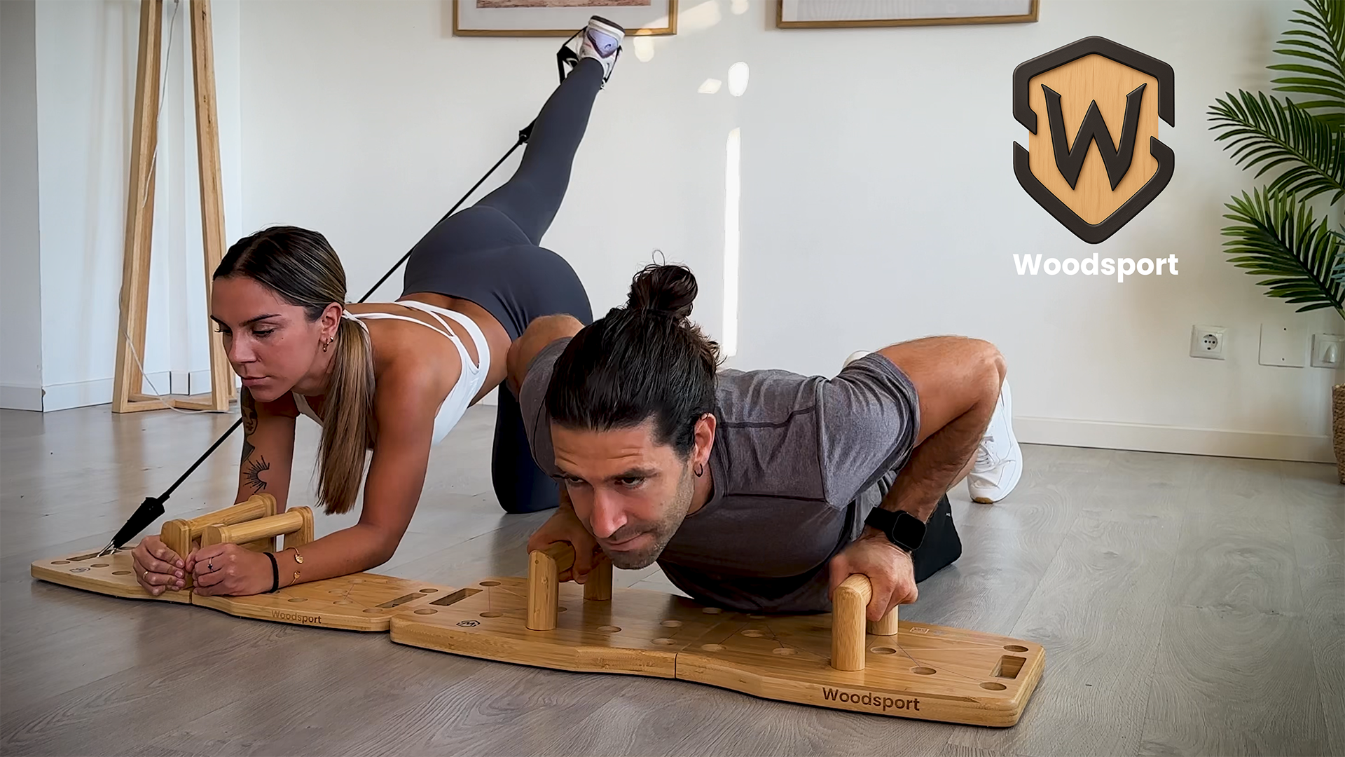 Planche à Pompe Amplitude Lite En Bambou - 65 Cm, Pliable, Avec élastiques Et Guide 30 Exercices - Push-up Board Familial - 7
