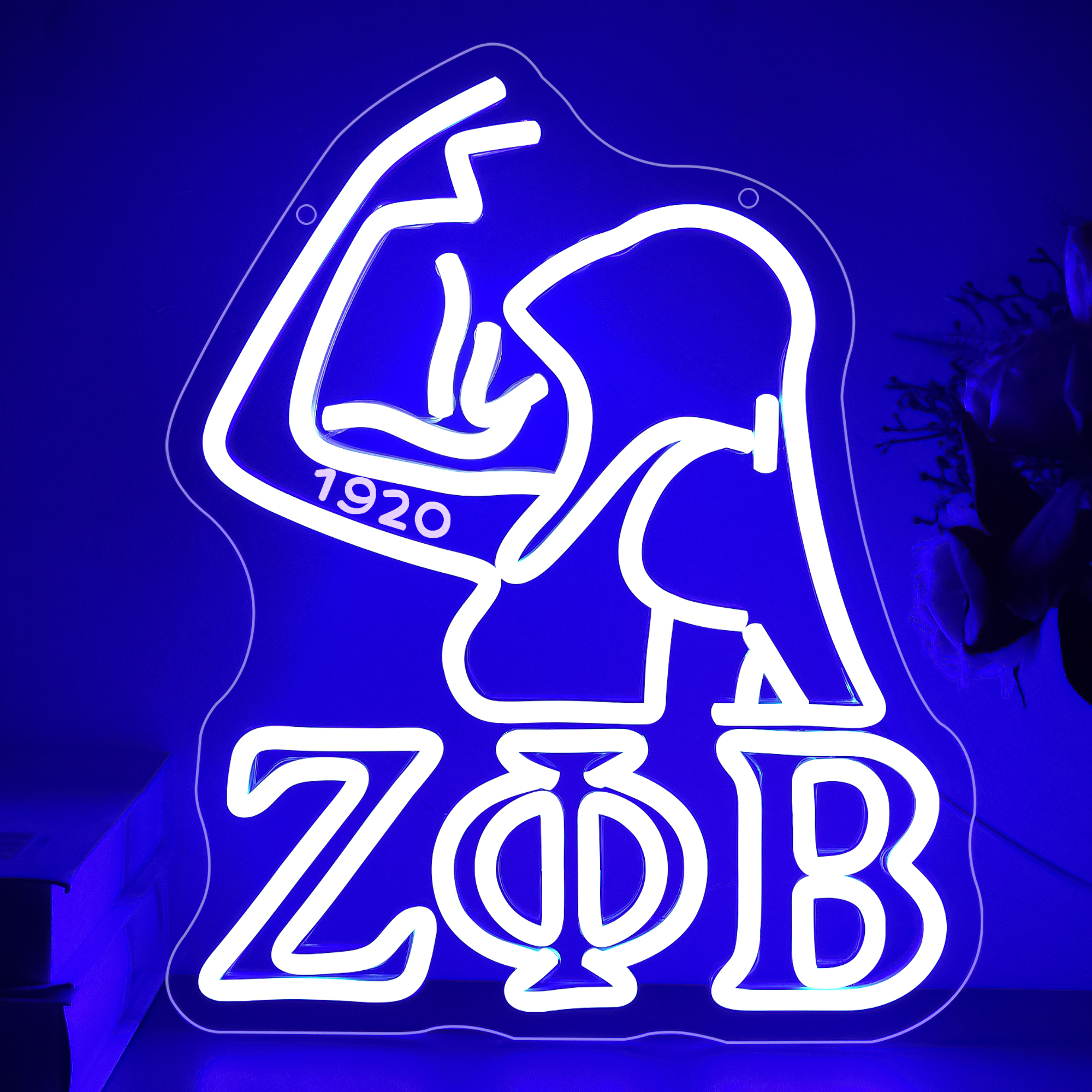 Zpb Sorority Neon Sign for Wall Decor Dimmable Zpb Sorority Neon