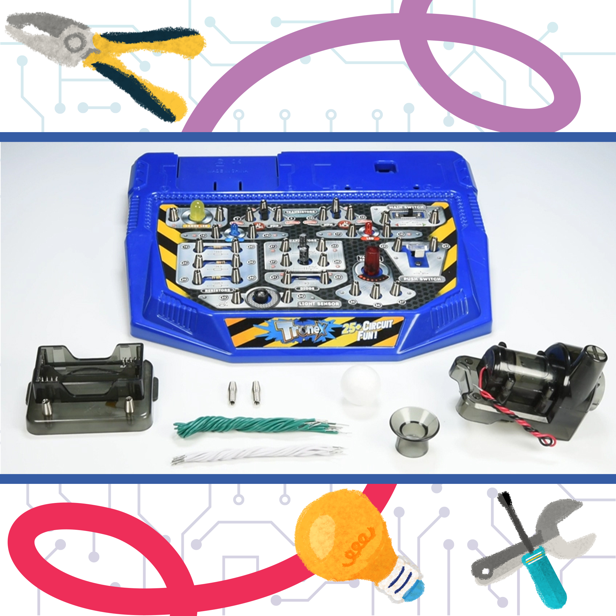 Playz Ridiculous Inventions Science Kit - 26+ Electricity & Magnet Experiments For Kids