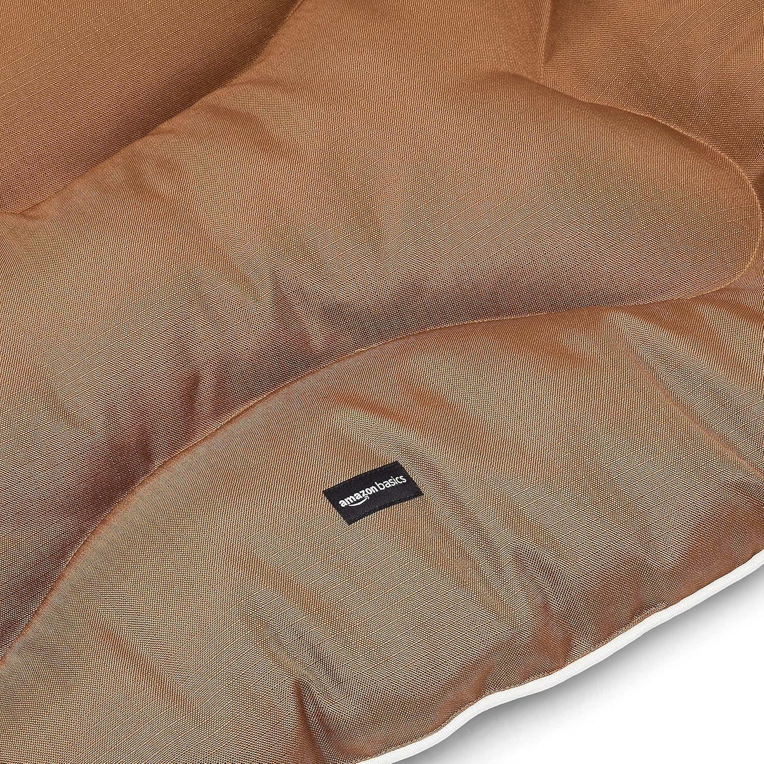  Basics Outdoor Water Repellent Pet Pillow Bed, Brown, Medium : Pet Supplies