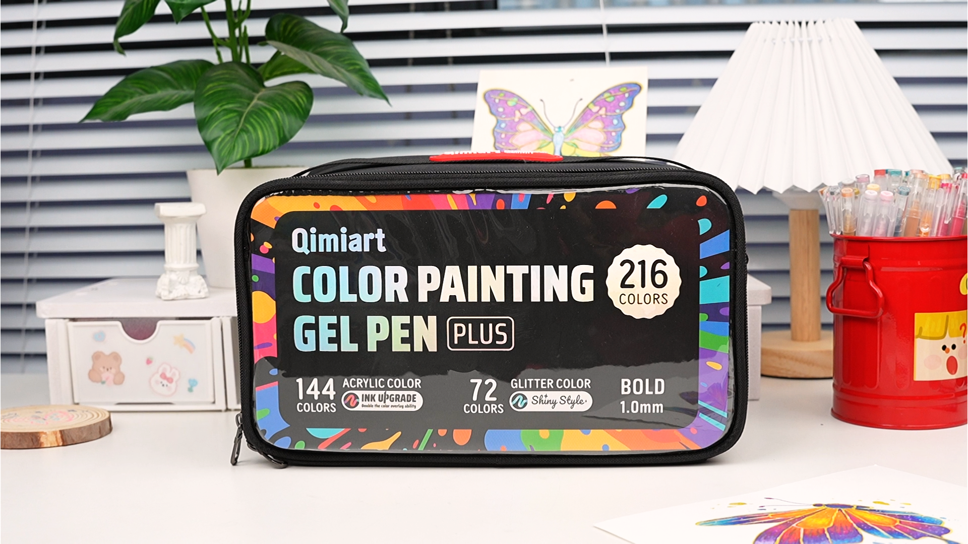 Amazon.com: Qimiart 216 Colors Gel Pens with Travel Case,1.0mm