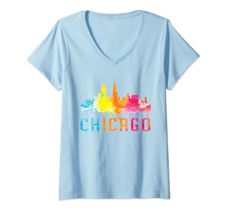 Amazon.com: Chicago Illinois - Camiseta de manga corta para ...