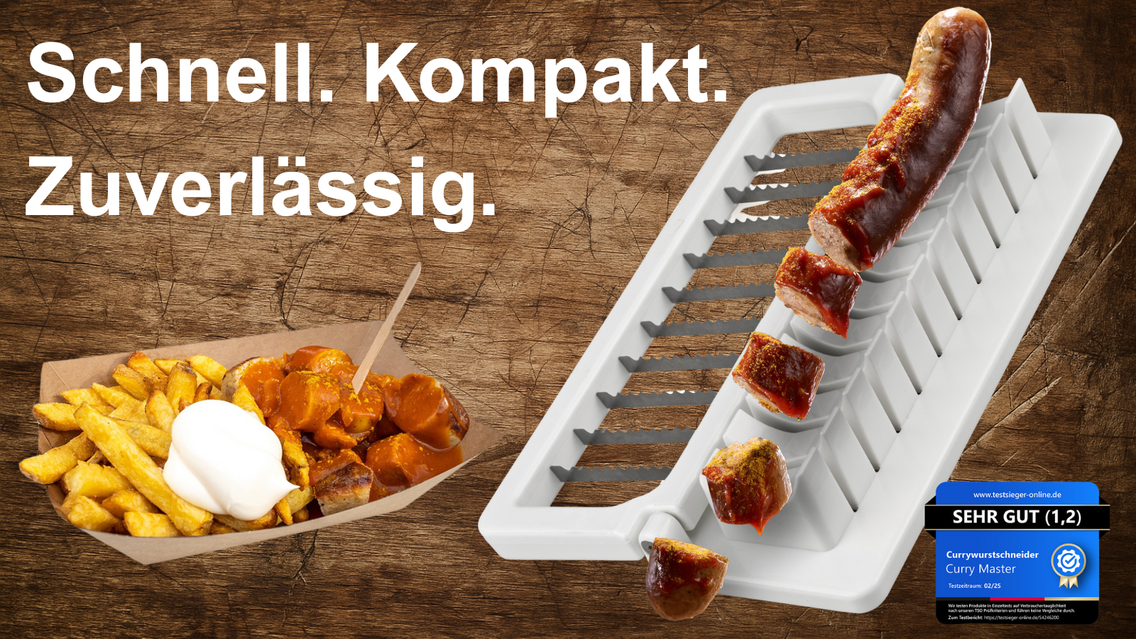 Curry Master Elektrischer Wurstschneider - Perfekt Für Currywurst & Grillpartys