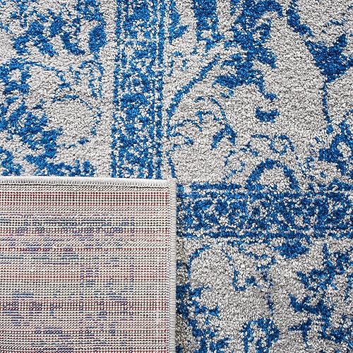 Miniatura 102 de Safavieh colección Adirondack - Alfombra de área, 8 x 10 pies, gris pizarra y marfil, diseño oriental desgastado, no desprende pelusa, fácil