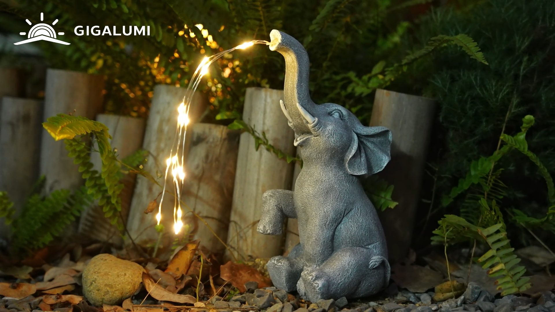 Amazon.com : GIGALUMI Solar Garden Decor Watering Elephant Statues