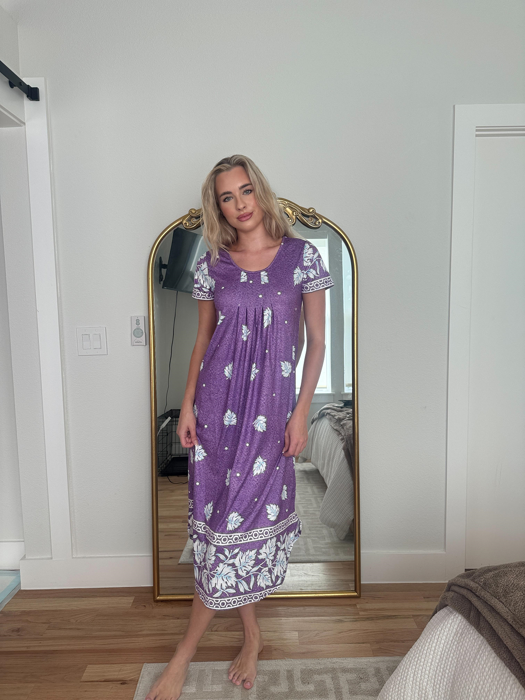 Watch Floral Moo Moos Dress for Women on Amazon Live