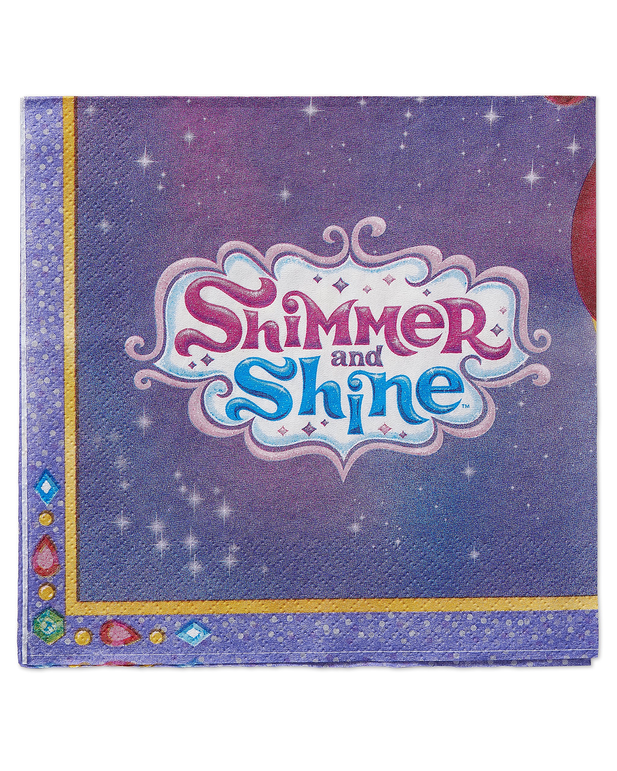 Creative Converting Mint Green with Gold Polkadots Beverage Napkins - 16pcs