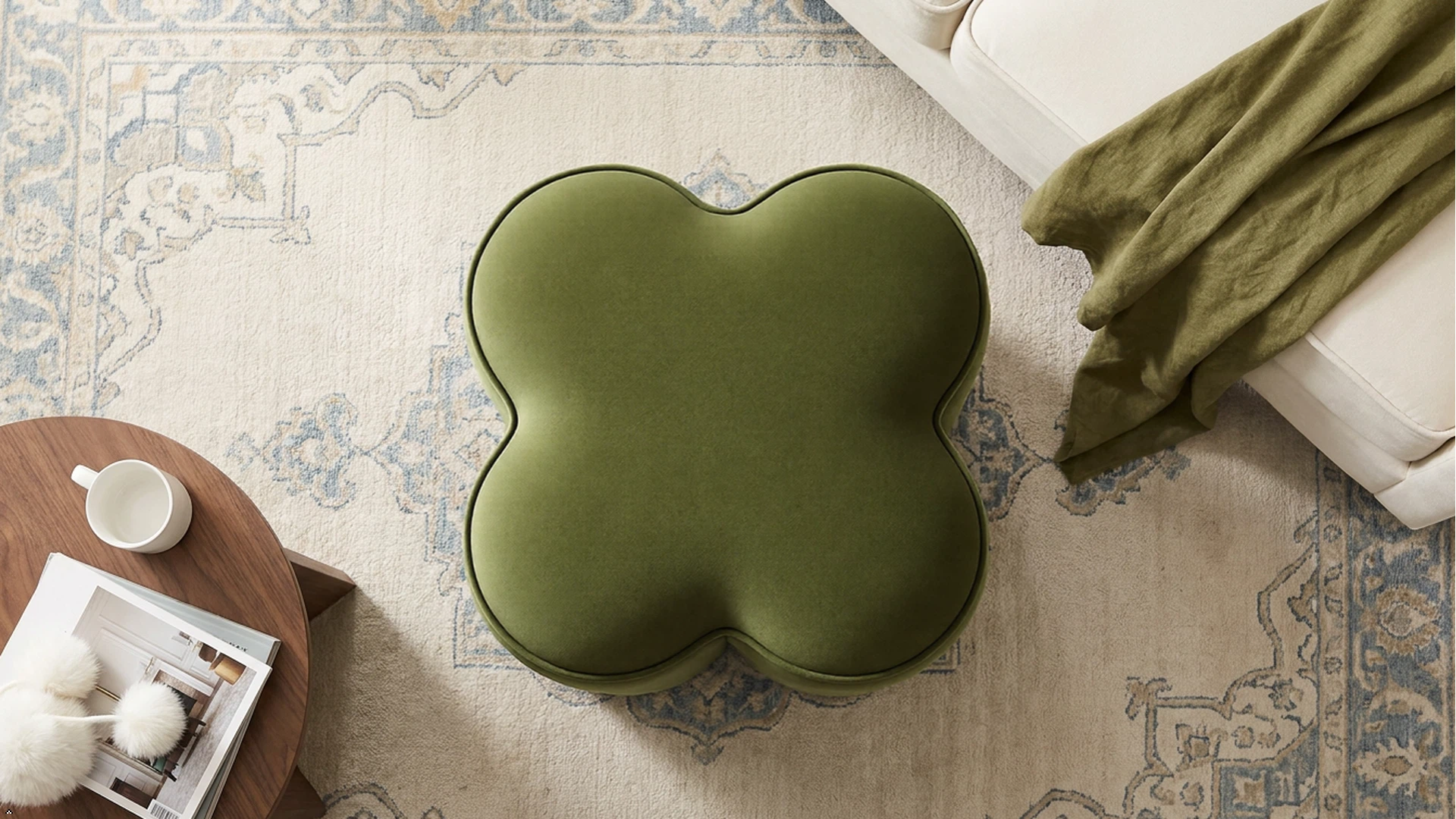 Amazon.com: Zesthouse Flower Pouf Ottomans Foot Rest Set of 2