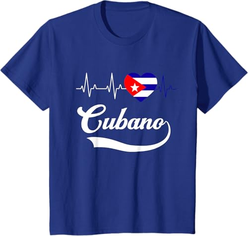 Miniatura 7 de Cubanito Baseball Flag Heart Souvenir Cubano Cuba Men Boy T-Shirt Black,Navy Blue,Dark Green,Dark Heather Grey,Heather Blue,Sapphire Blue,Royal