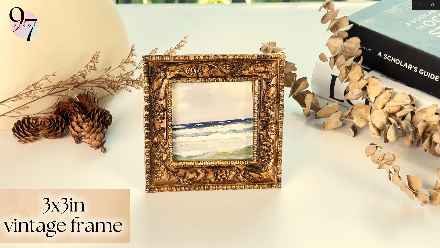 Amazon.com: 97 Decor Small Vintage Picture Frames 3x3 - Antique