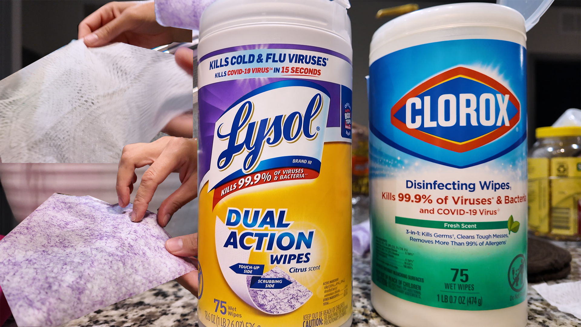 Details Comparison: Clorox vs Lysol Wipes
