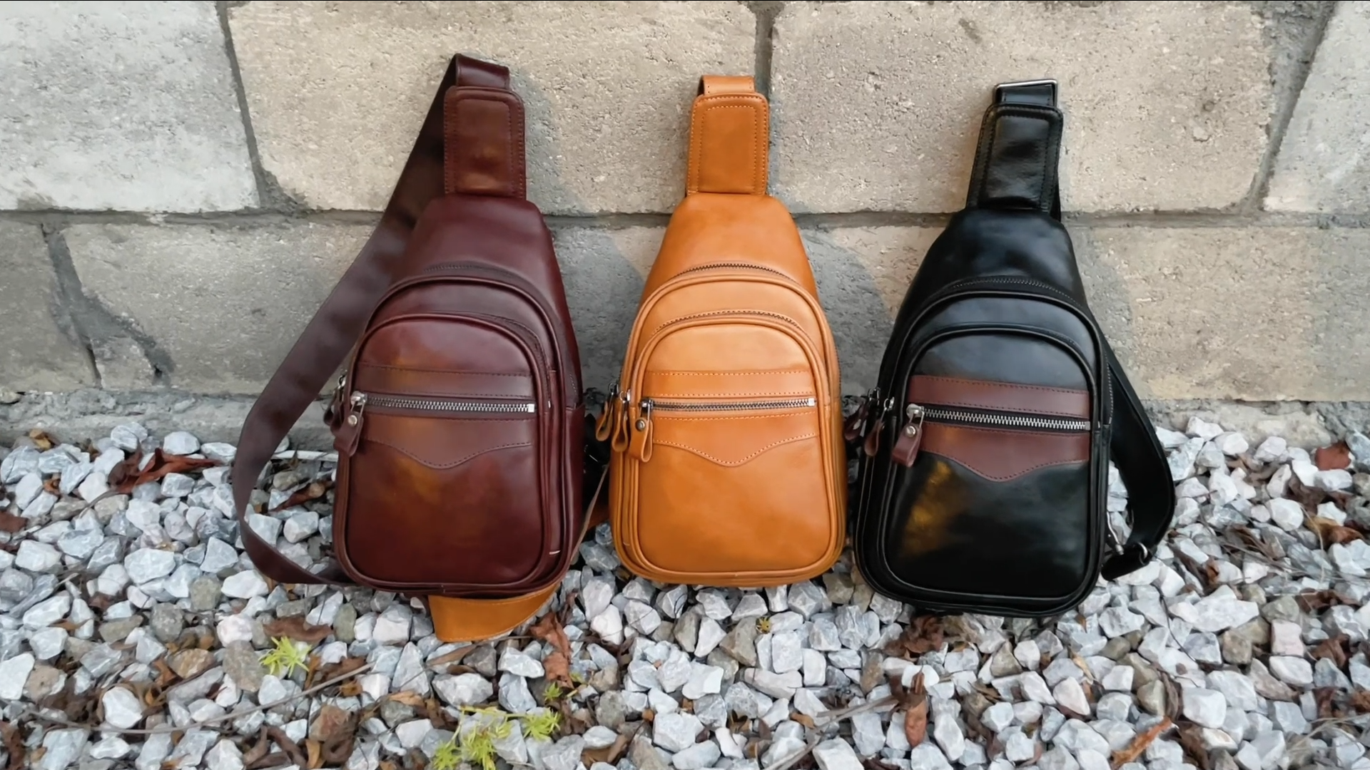 Genuine Leather Sling Bag for Men and Women Crossbody 