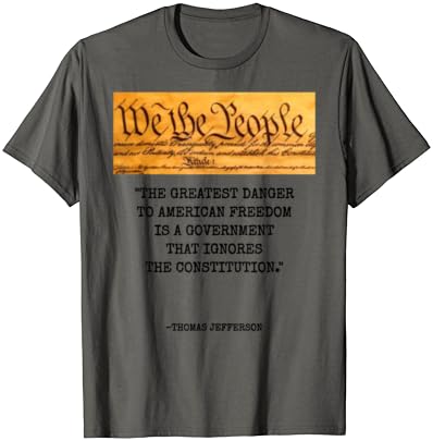 The Biggest Hazard To Freedom Quote Thomas Jefferson High T-Shirt