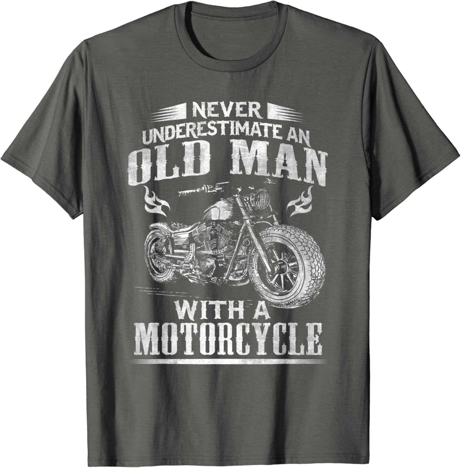 Old man motorcycle t shirt Clearance