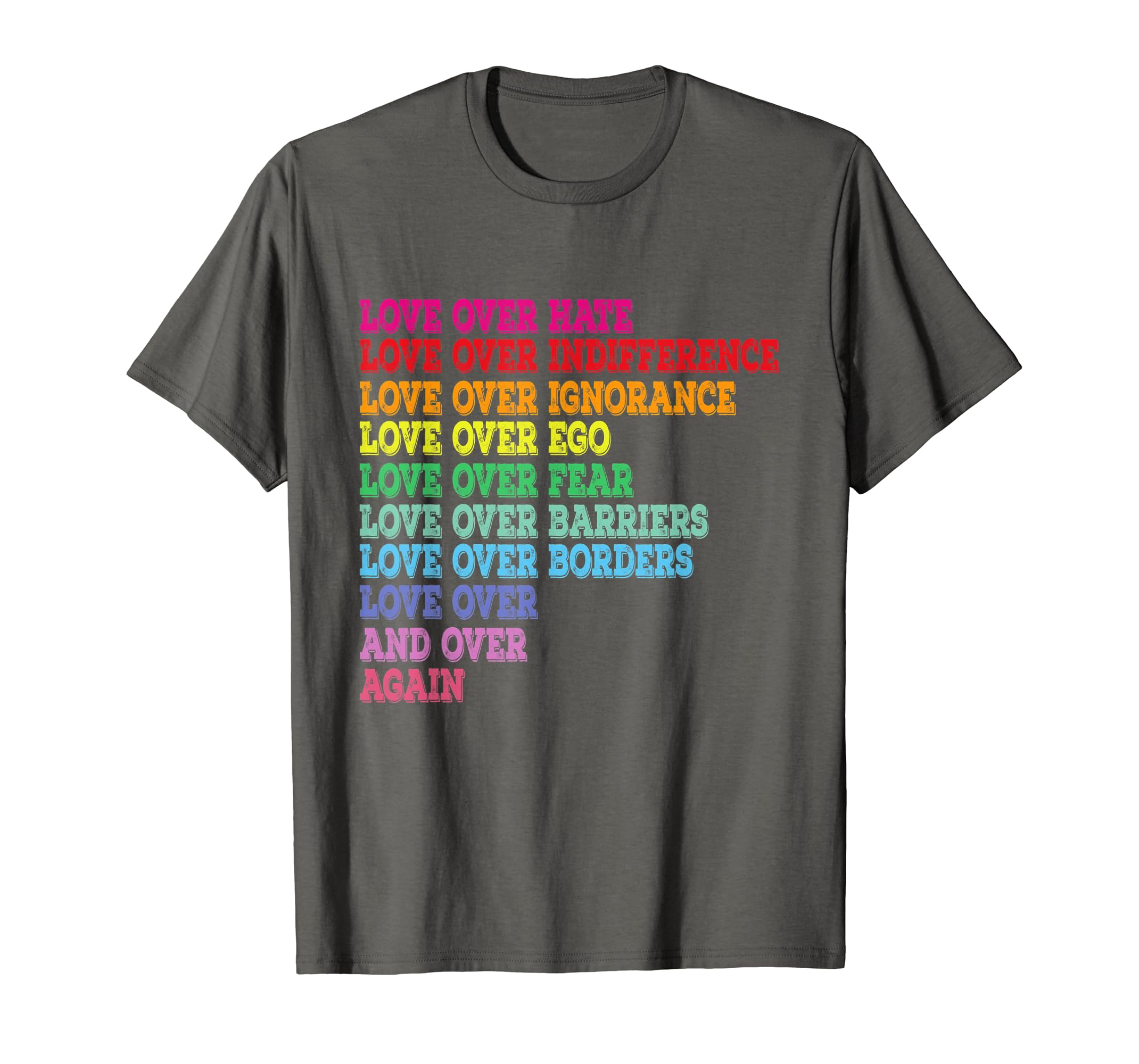 T-shirt over over Love hate, indifference Love