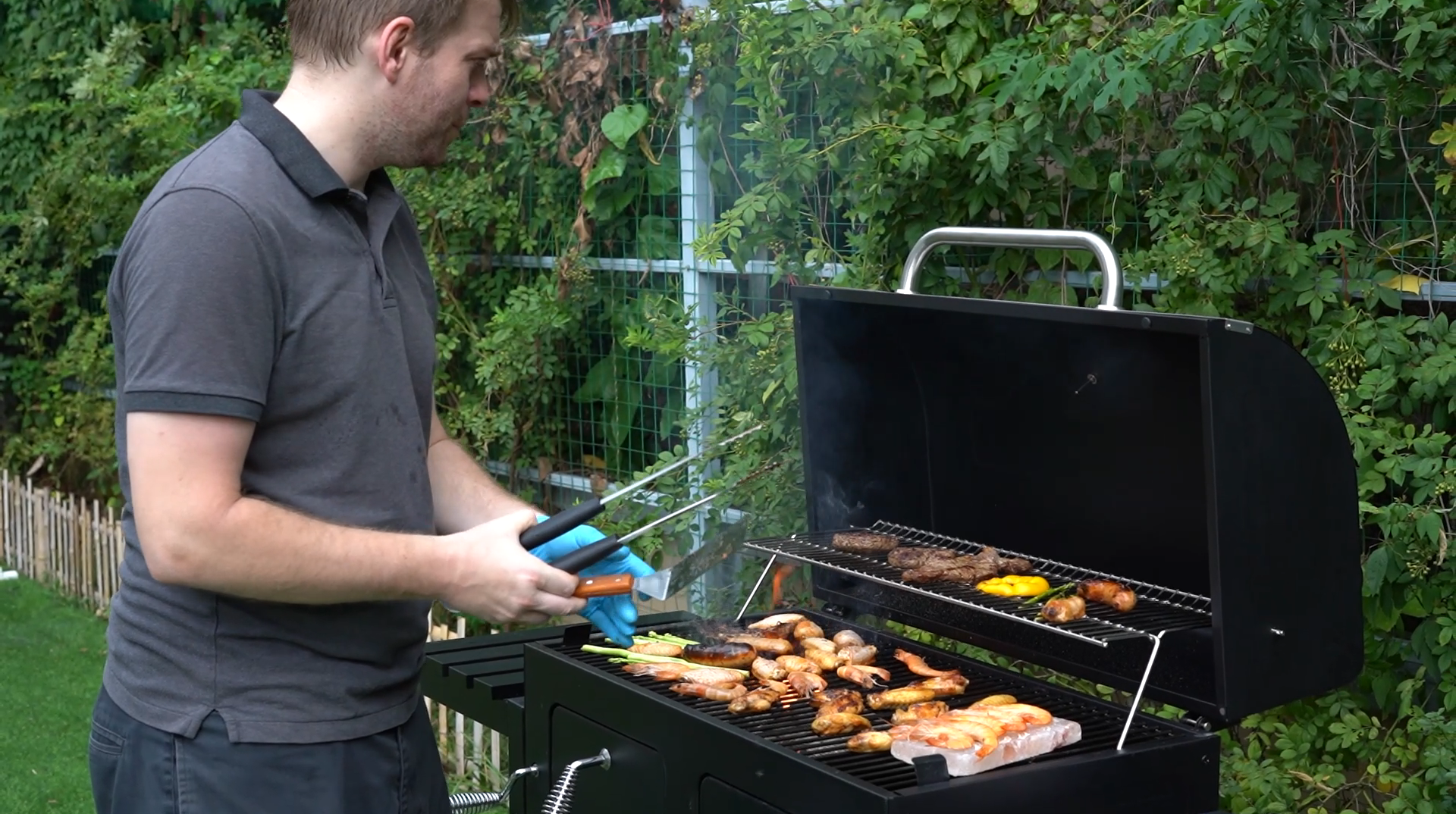 Amazon.com: GREEN PARTY Barrel Charcoal Grill with Side