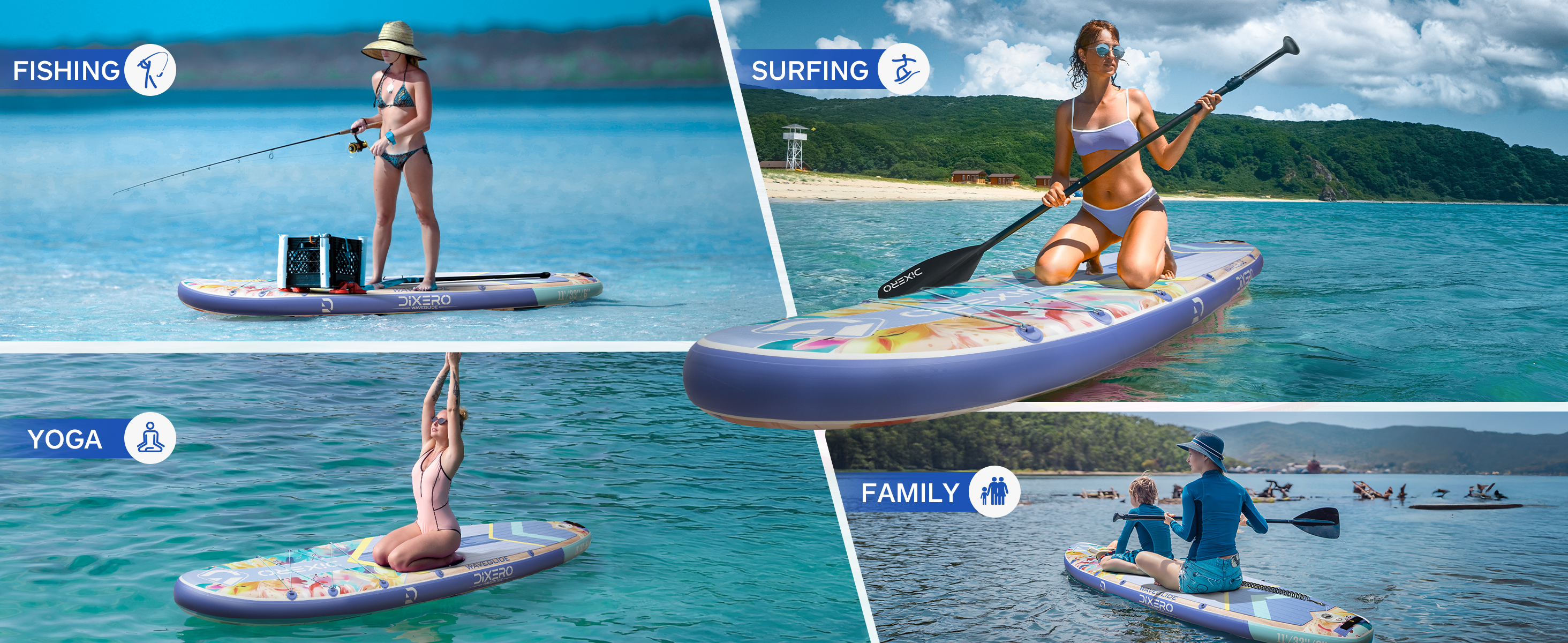 Amazon.com : Dixero Inflatable Stand Up Paddle Board with SUP