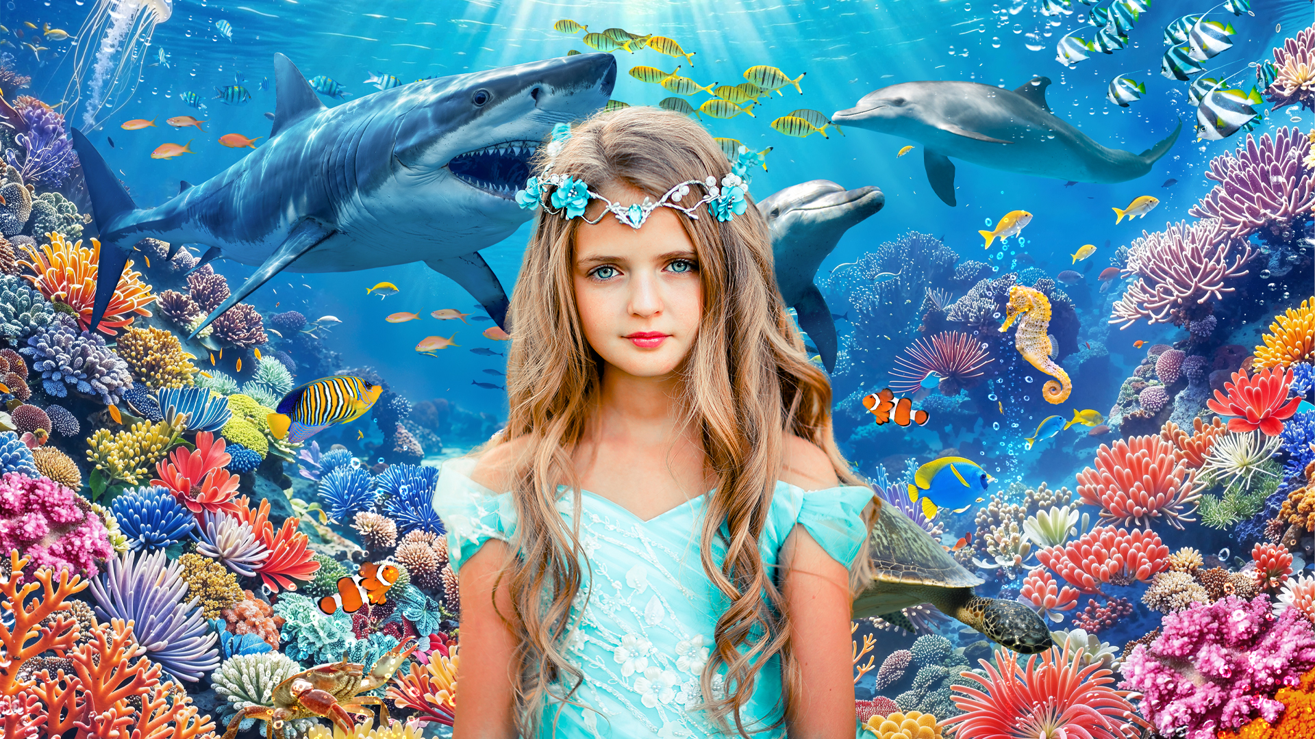 CORFOTO 1.5x1m Sfondo sottomarino Sfondo acquario Coralli Sfondo di pesci tropicali Sfondo blu oceano Fotografia Sfondo sotto il mare Sfondo di pesci tropicali per la decorazione del partito