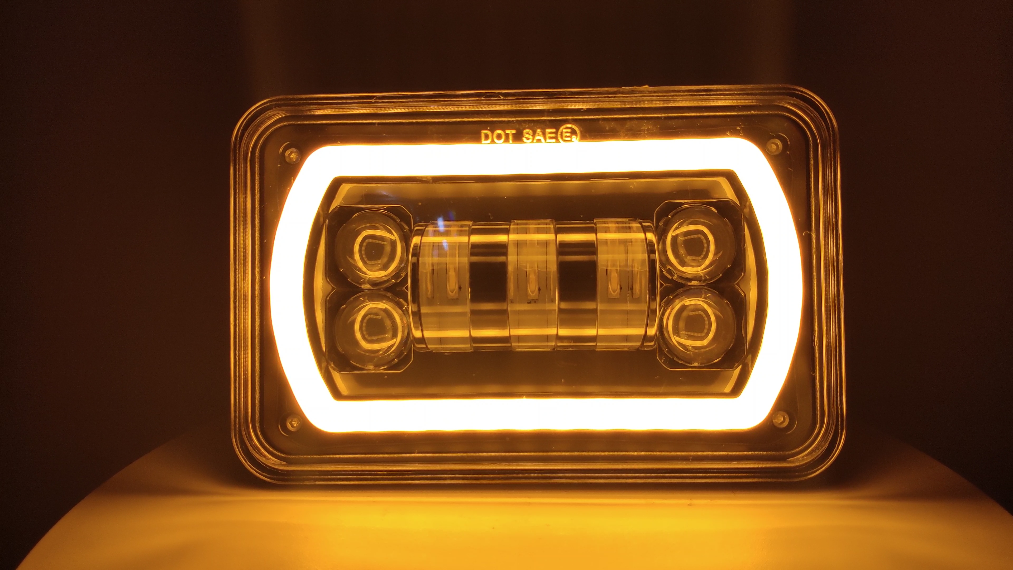 Amazon.com: DOXMALL 4Pcs 4x6 led headlights with White Yellow Halo
