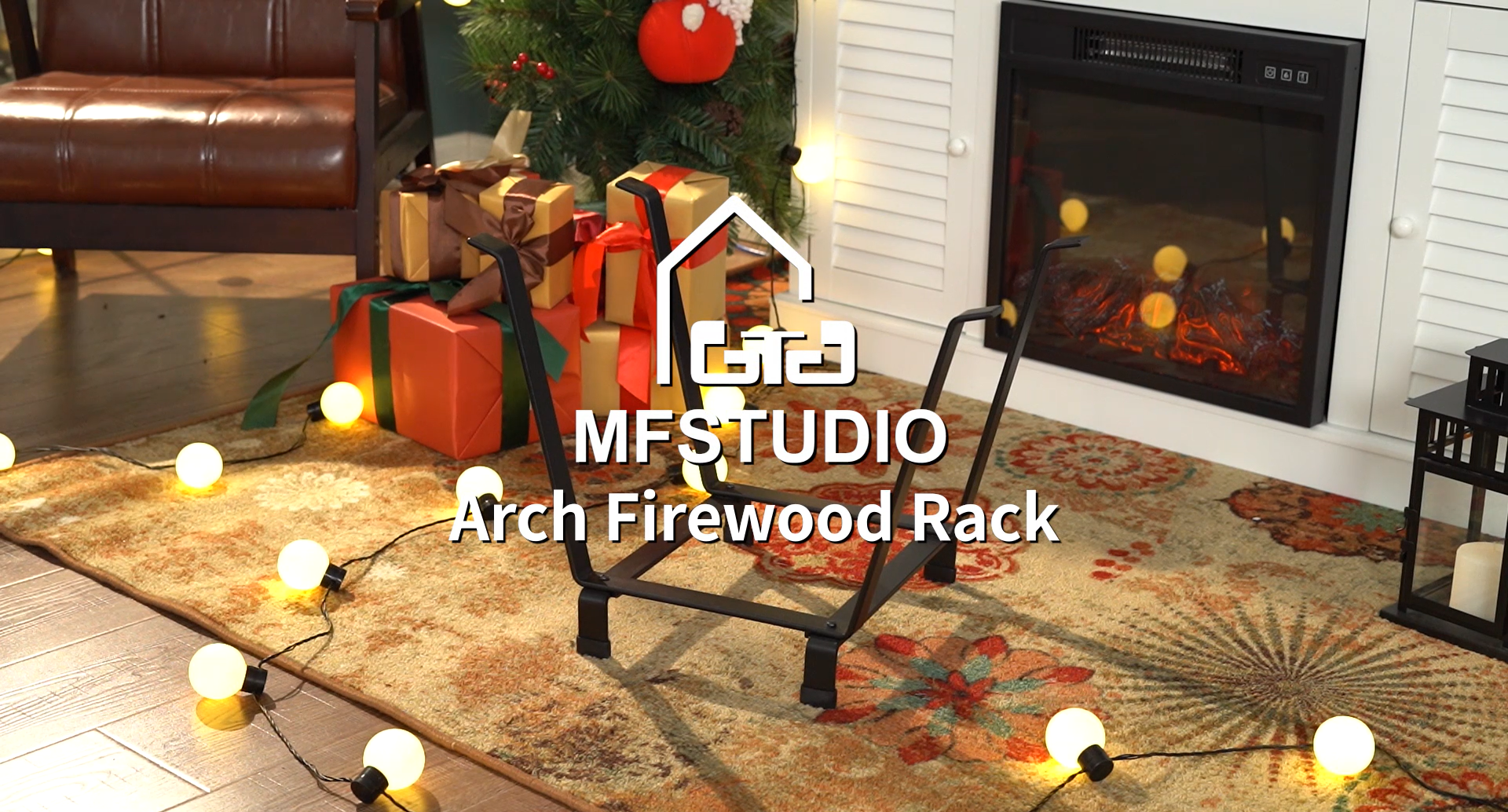 Amazon.com : MFSTUDIO Firewood Rack Outdoor Indoor, Iron Arched
