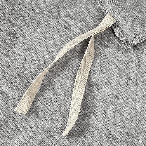 Miniatura 8 de Juego de funda de edredón de punto de jersey de algodón, tamaño individual  individual XL, súper suave, diseño cómodo, cierre de cremallera, gris