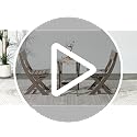 Outdoor Bistro Table and Chairs Set of 2, Round Portable Folding Bar Height Barstool Set of 3, Tall Balcony Pub High Top Table 4 piece Patio Set for Deck, Backyard, Garden, Weathered Wood image 7