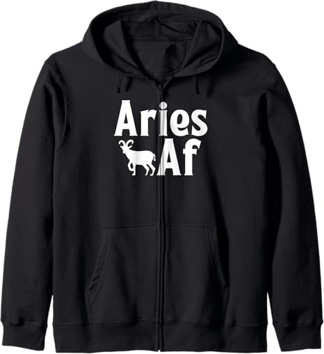 Horoscope Aries AF Astrological Sign Astronomy Zip Hoodie