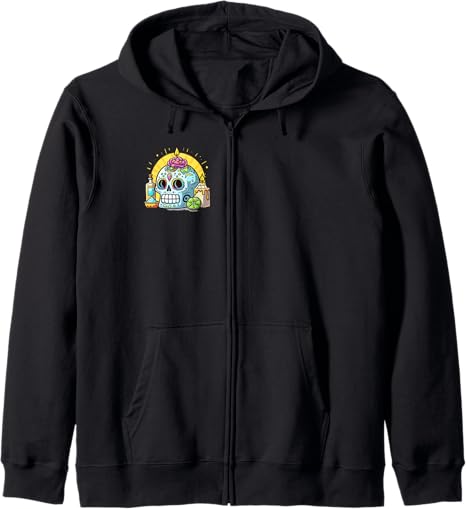 Day of the Death Sugar Skull Cool Cartoon Colorful