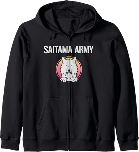 SAITAMA ARMY Saitama Inu Crypto Currency Token Wallet Zip Hoodie