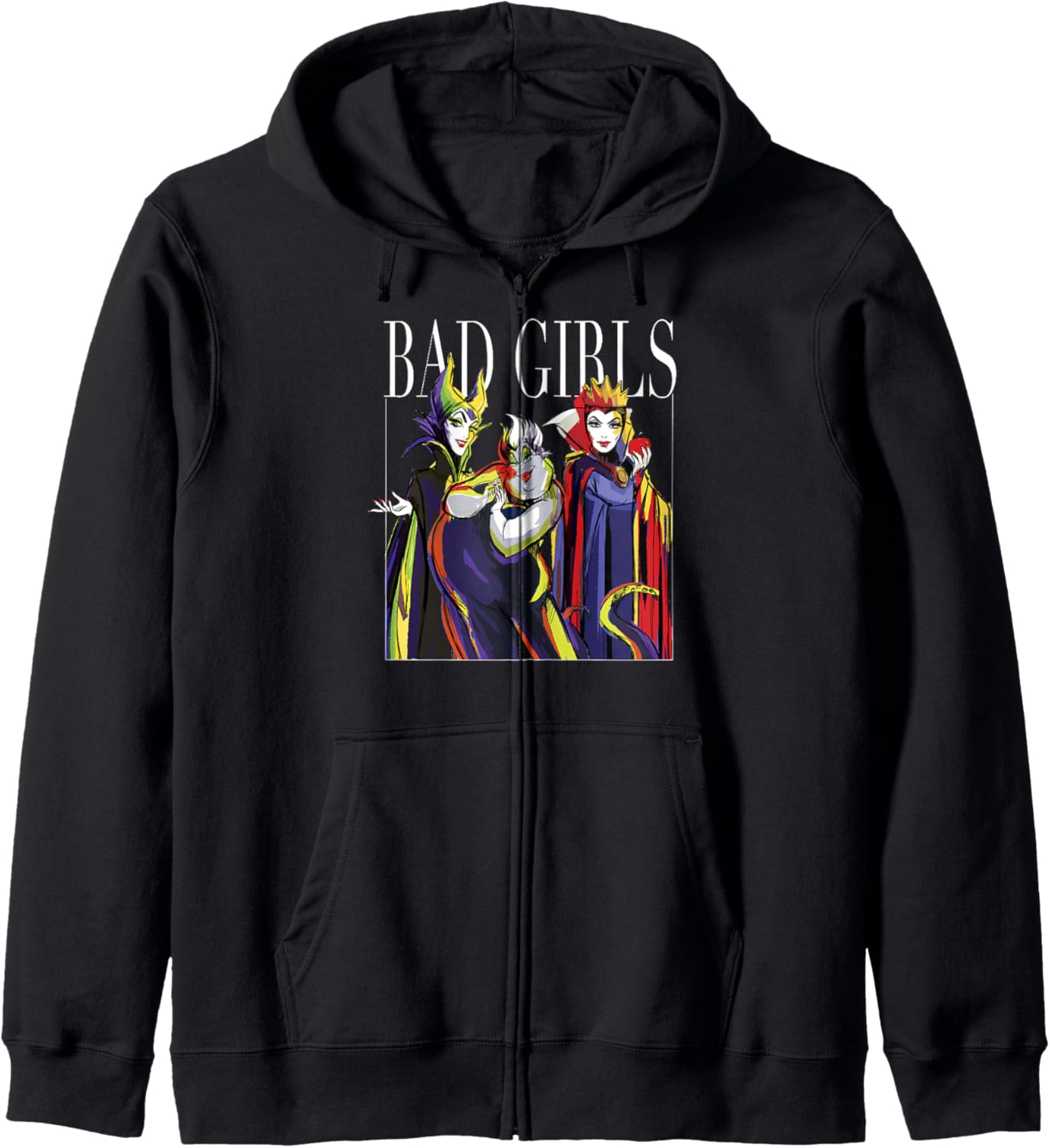 Disney Villains Bad Girls Group Shot Painted Sudadera con Capucha