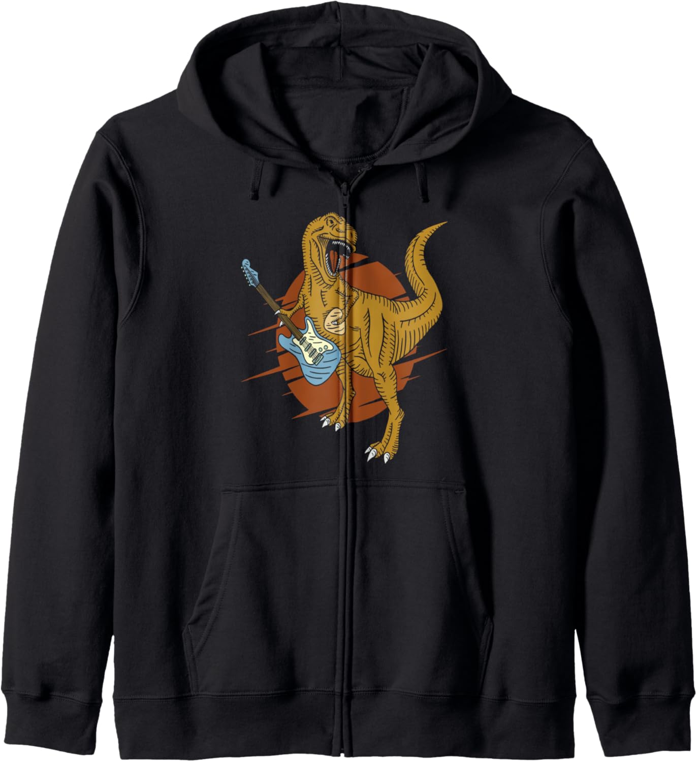T-Rex Guitar Classic Rock Shirt Men Women Zip Hoodie