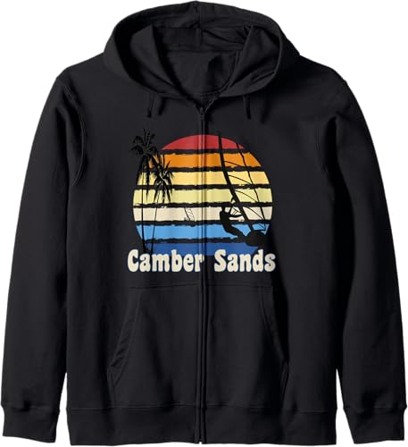 Camber Sands East Sussex windsurf windsurfing beach Zip Hoodie