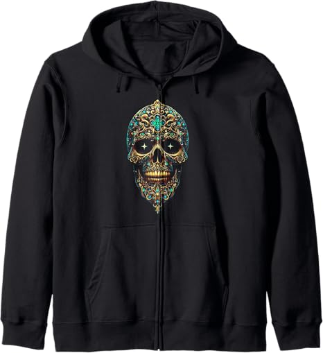 Vintage Antique Sugar Skull Head T-Shirt