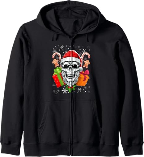 Xmas Sugar Skull Christmas Ugly Skull Gothic