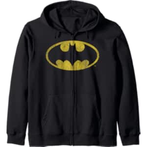 DC Comics Batman Distressed Classic Logo Zip Hoodie