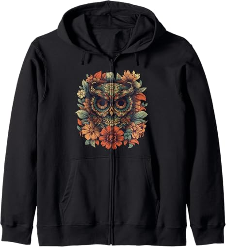 Dia De Los Muertos Floral Owl Halloween Shirt