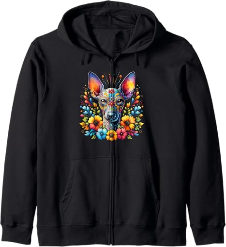 Xoloitzcuintli Dog Cinco De Mayo Sugar Skull Tee