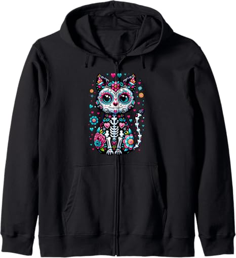 Cinco de Mayo Fro Skeleton Cat Sugar Skull