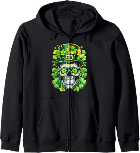 St Patrick Day Of The Dead Sugar Skull