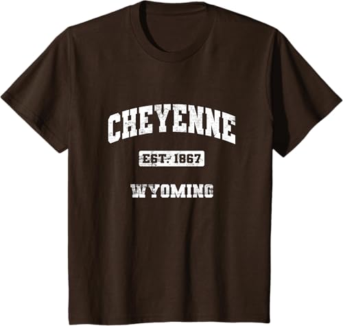 Miniatura 8 de Cheyenne Wyoming WY vintage state Camiseta de estilo atlético, Negro -