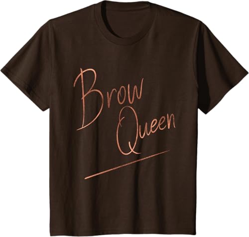 Miniatura 7 de Brow Queen Ombre - Camiseta de escritura a mano, regalo para artista de maquillaje, Negro, S Negro,Azul Marino,Blanco,Plateado,Marrón,Limón,Jaspeado