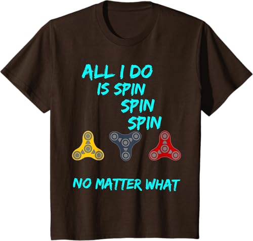 Miniatura 9 de Fidget Spinner All I Do Is Spin Fun T-Shirt Negro,Asfalto,Arándano,Marrón,Verde Oliva