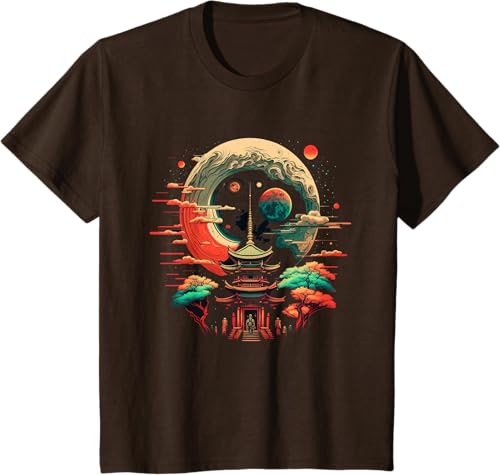 Miniatura 5 de Camiseta japonesa de Japón retro inspirada en Tokio, Negro -