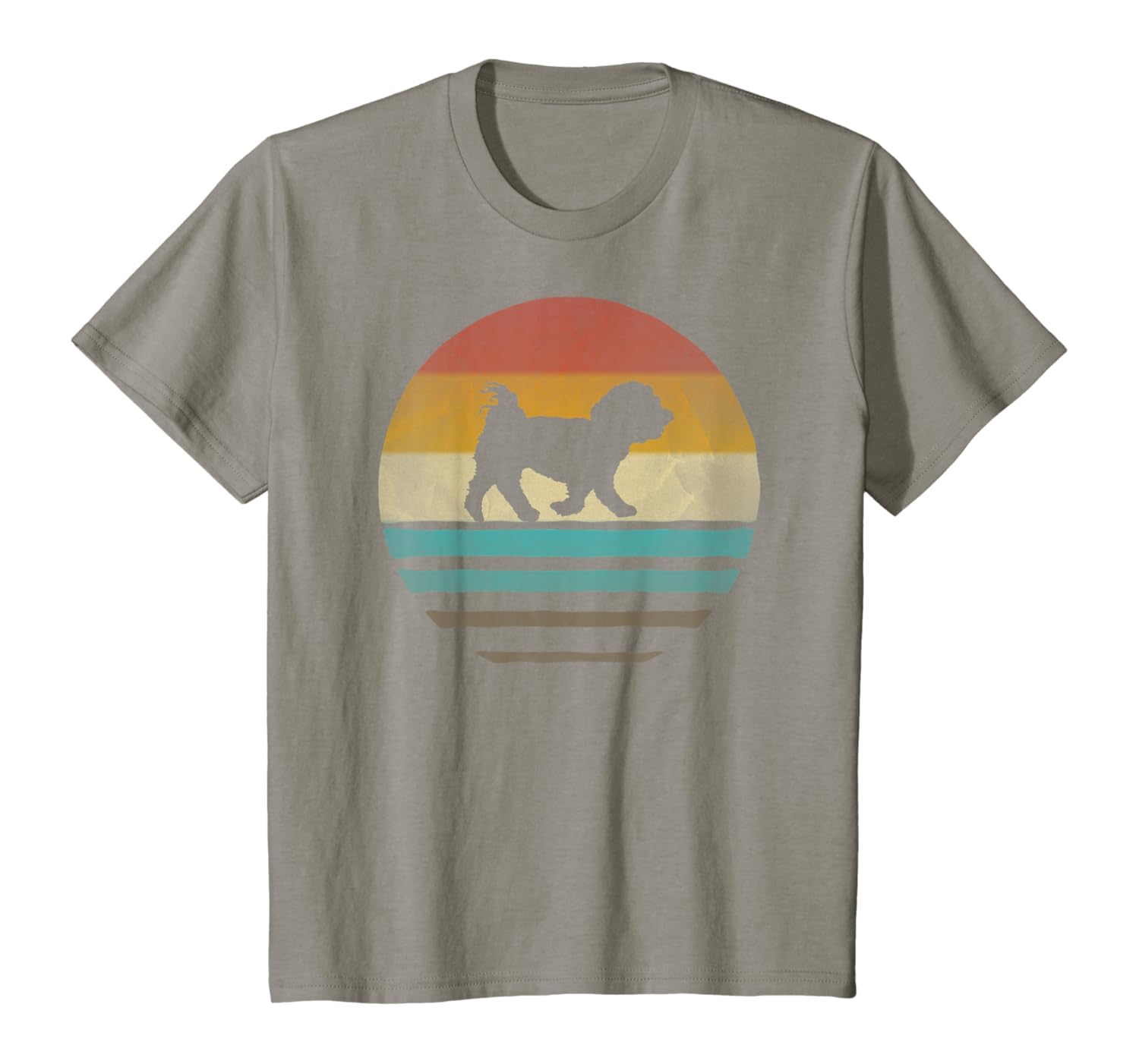 Retro Vintage Sunset Maltese Dog Breed Silhouette Gift T Shirt