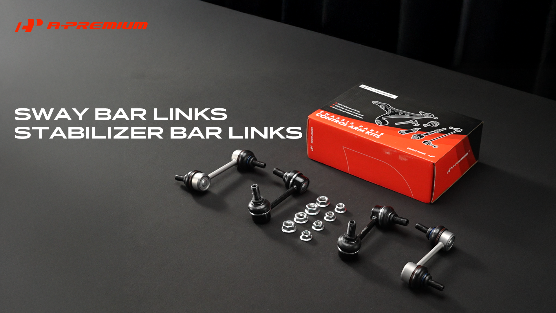 A-Premium Set of 4, Front & Rear Sway Bar Links Kit Stabilizer Bar