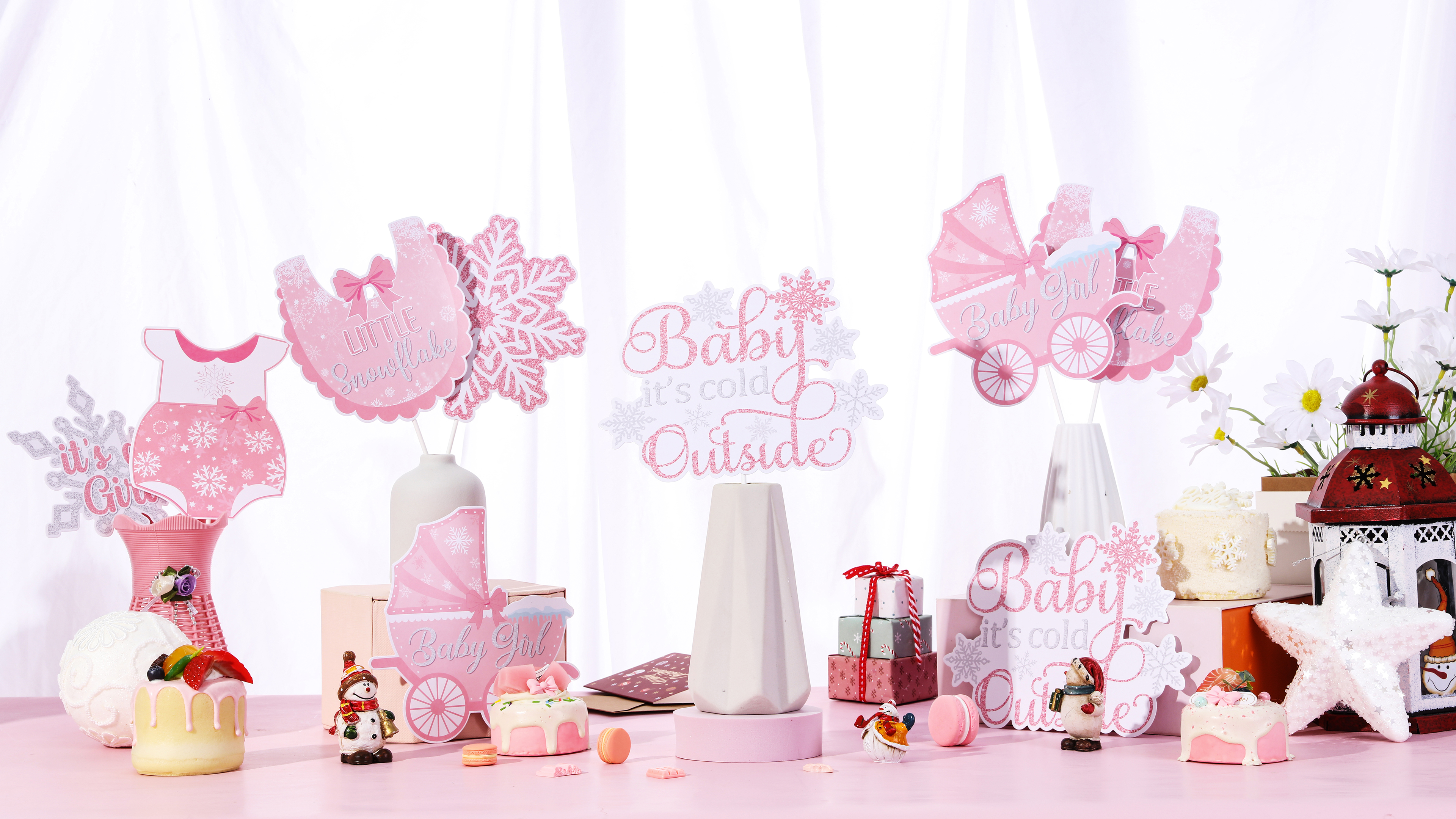 Winter Baby It’s Cold Outside Centerpieces Baby Shower Girl on Amazon Live