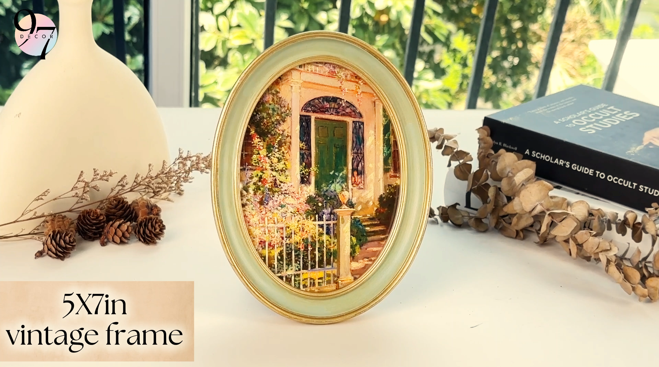 Amazon.com - 97 Decor Oval 5x7 Picture Frame - Small Vintage
