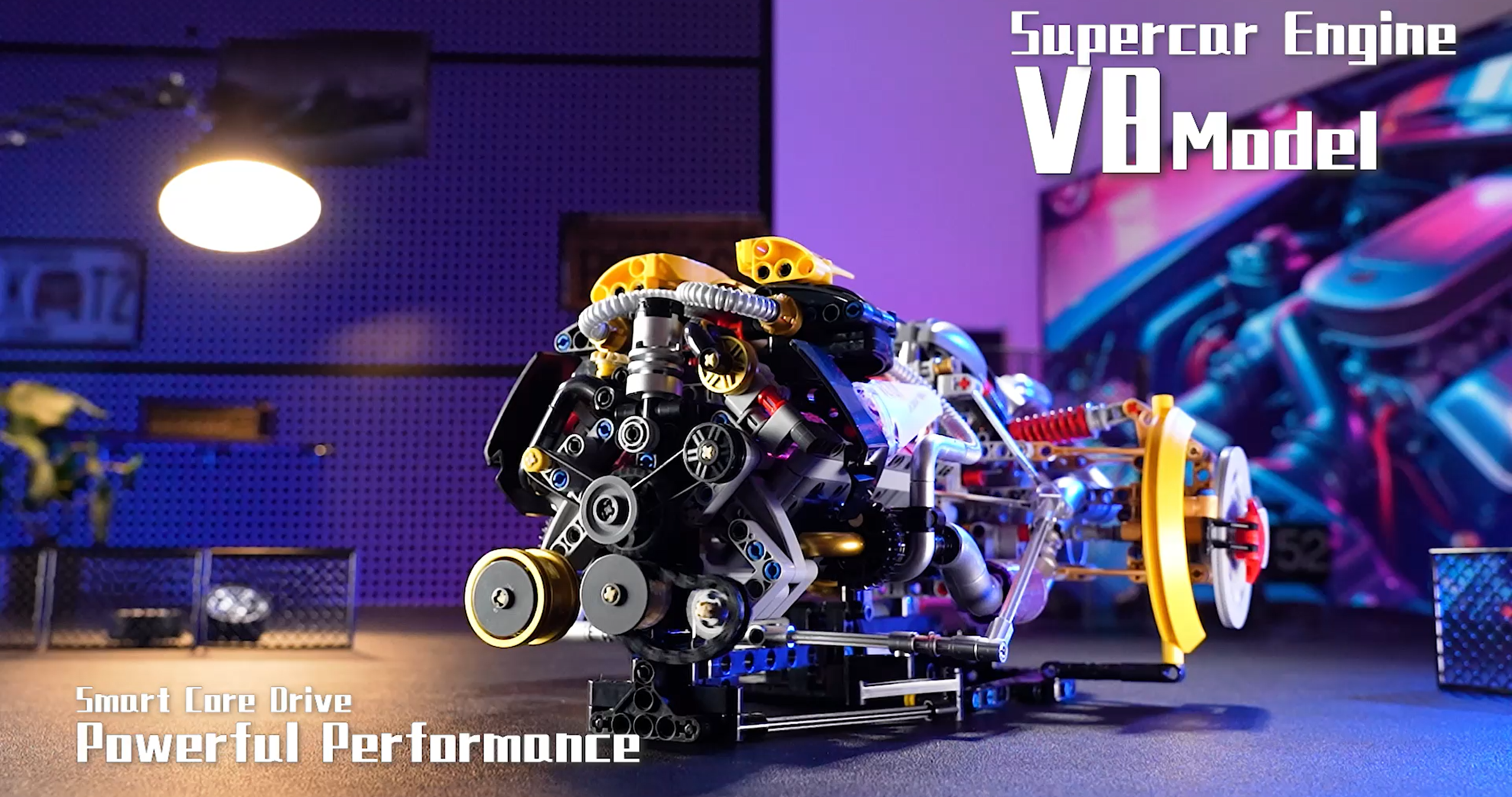 Amazon.com: NEXTJOY V8 Engine Model Kit that Works, 1394 PCS